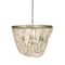Hello Honey® White Metal Chandelier with Draped Wood Beads